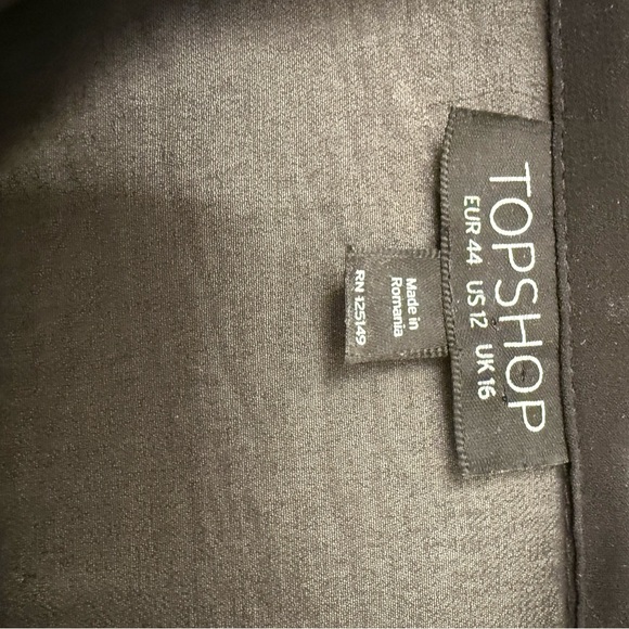 Topshop Black Sheer Casual Button-Down Shirt - Picture 5 of 5